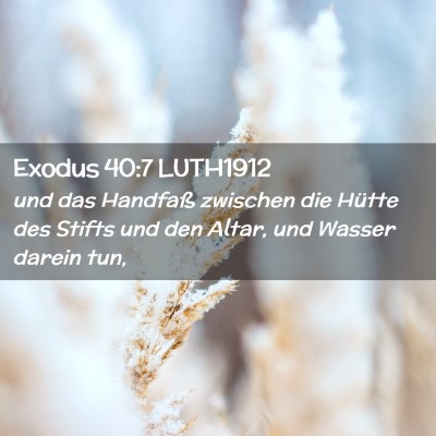 Picture 02 - Exodus 40:7 LUTH1912 - und das Handfaß zwischen die Hütte des Stifts - Bible Verse Picture
