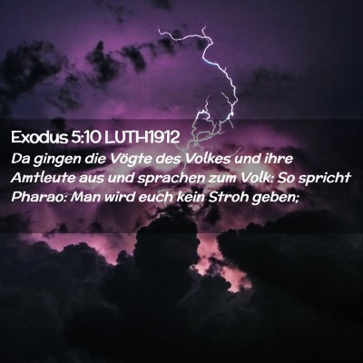 Picture 02 - Exodus 5:10 LUTH1912 - Da gingen die Vögte des Volkes und ihre Amtleute - Bible Verse Picture