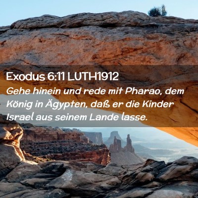 Picture 02 - Exodus 6:11 LUTH1912 - Gehe hinein und rede mit Pharao, dem König in - Bible Verse Picture