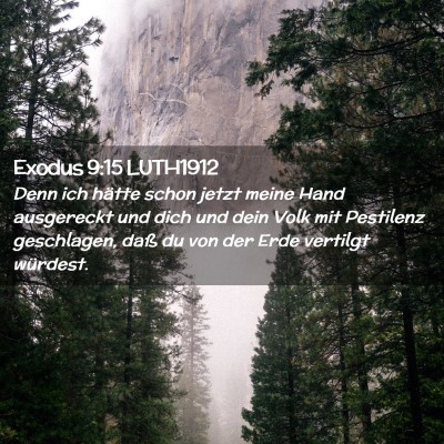 Picture 02 - Exodus 9:15 LUTH1912 - Denn ich hätte schon jetzt meine Hand ausgereckt - Bible Verse Picture