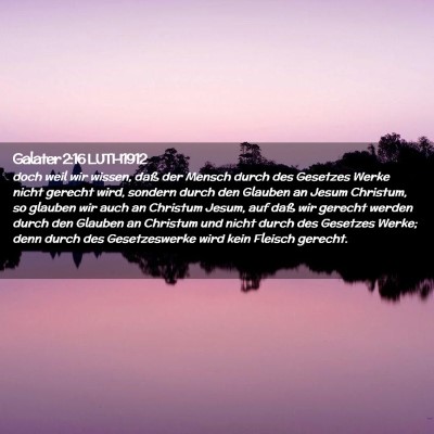 Picture 02 - Galater 2:16 LUTH1912 - doch weil wir wissen, daß der Mensch durch des - Bible Verse Picture