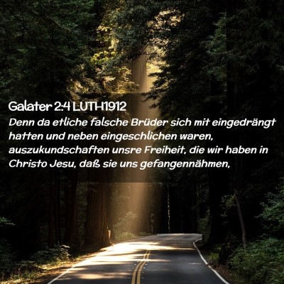 Picture 02 - Galater 2:4 LUTH1912 - Denn da etliche falsche Brüder sich mit - Bible Verse Picture