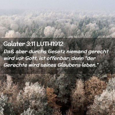 Picture 02 - Galater 3:11 LUTH1912 - Daß aber durchs Gesetz niemand gerecht wird vor - Bible Verse Picture