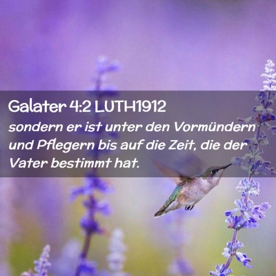 Picture 02 - Galater 4:2 LUTH1912 - sondern er ist unter den Vormündern und Pflegern - Bible Verse Picture
