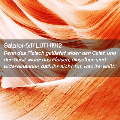 Picture 02 - Galater 5:17 LUTH1912 - Denn das Fleisch gelüstet wider den Geist, und - Bible Verse Picture