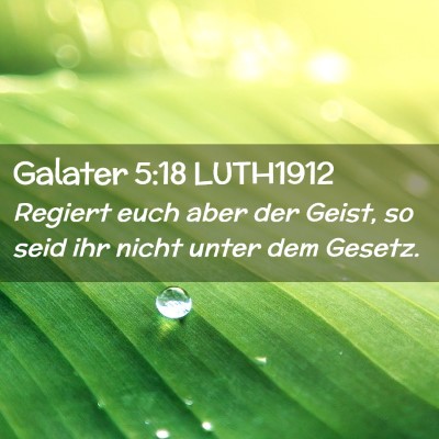 Picture 02 - Galater 5:18 LUTH1912 - Regiert euch aber der Geist, so seid ihr nicht - Bible Verse Picture