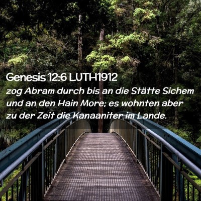 Picture 02 - Genesis 12:6 LUTH1912 - zog Abram durch bis an die Stätte Sichem und an - Bible Verse Picture