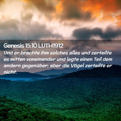 Picture 02 - Genesis 15:10 LUTH1912 - Und er brachte ihm solches alles und zerteilte es - Bible Verse Picture