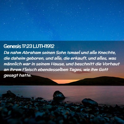 Picture 02 - Genesis 17:23 LUTH1912 - Da nahm Abraham seinen Sohn Ismael und alle - Bible Verse Picture