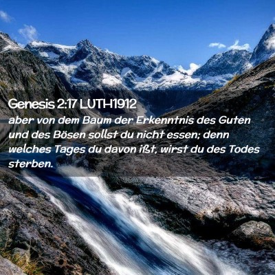 Picture 02 - Genesis 2:17 LUTH1912 - aber von dem Baum der Erkenntnis des Guten und - Bible Verse Picture