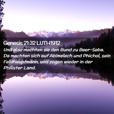 Picture 02 - Genesis 21:32 LUTH1912 - Und also machten sie den Bund zu Beer-Seba. Da - Bible Verse Picture