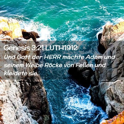 Picture 02 - Genesis 3:21 LUTH1912 - Und Gott der HERR machte Adam und seinem Weibe - Bible Verse Picture