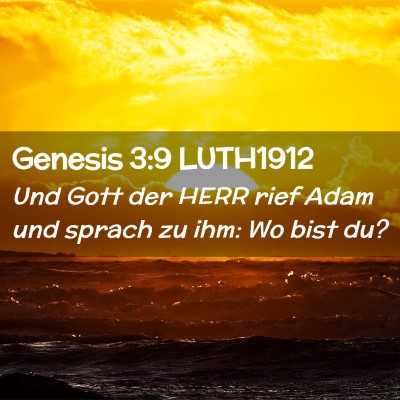 Picture 02 - Genesis 3:9 LUTH1912 - Und Gott der HERR rief Adam und sprach zu ihm: Wo - Bible Verse Picture
