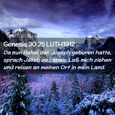 Picture 02 - Genesis 30:25 LUTH1912 - Da nun Rahel den Joseph geboren hatte, sprach - Bible Verse Picture