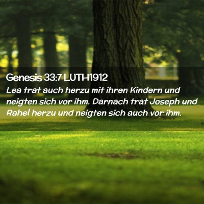 Picture 02 - Genesis 33:7 LUTH1912 - Lea trat auch herzu mit ihren Kindern und neigten - Bible Verse Picture