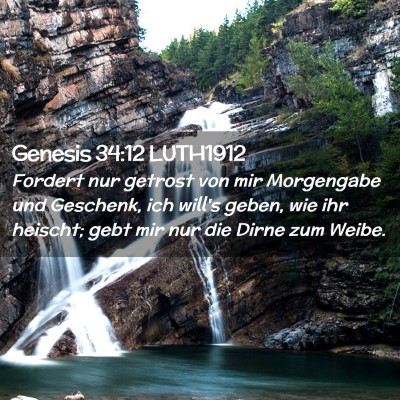 Picture 02 - Genesis 34:12 LUTH1912 - Fordert nur getrost von mir Morgengabe und - Bible Verse Picture