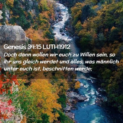 Picture 02 - Genesis 34:15 LUTH1912 - Doch dann wollen wir euch zu Willen sein, so ihr - Bible Verse Picture
