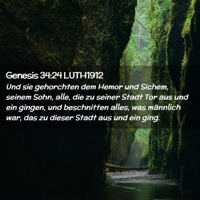 Picture 02 - Genesis 34:24 LUTH1912 - Und sie gehorchten dem Hemor und Sichem, seinem - Bible Verse Picture