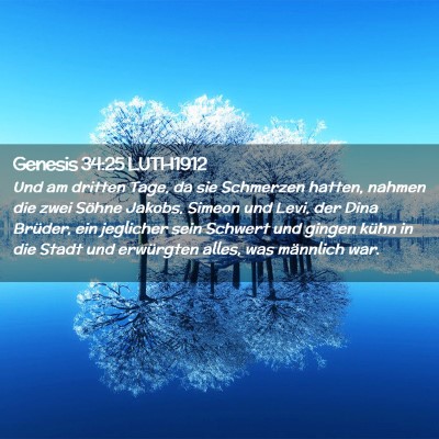 Picture 02 - Genesis 34:25 LUTH1912 - Und am dritten Tage, da sie Schmerzen hatten, - Bible Verse Picture