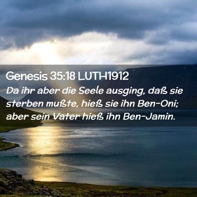 Picture 02 - Genesis 35:18 LUTH1912 - Da ihr aber die Seele ausging, daß sie sterben - Bible Verse Picture