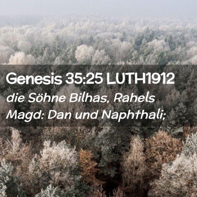 Picture 02 - Genesis 35:25 LUTH1912 - die Söhne Bilhas, Rahels Magd: Dan und - Bible Verse Picture