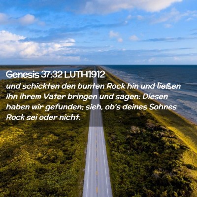 Picture 02 - Genesis 37:32 LUTH1912 - und schickten den bunten Rock hin und ließen ihn - Bible Verse Picture