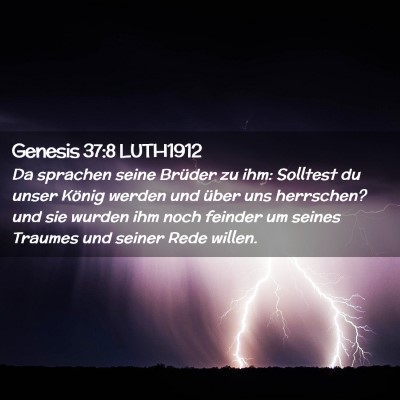 Picture 02 - Genesis 37:8 LUTH1912 - Da sprachen seine Brüder zu ihm: Solltest du - Bible Verse Picture