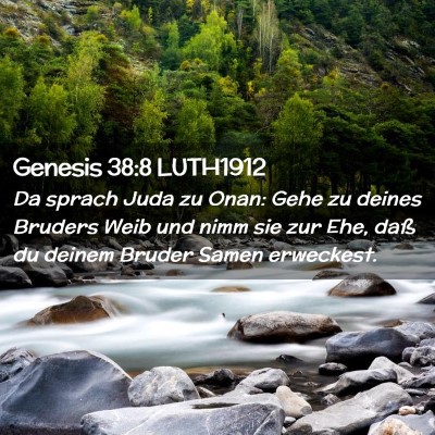 Picture 02 - Genesis 38:8 LUTH1912 - Da sprach Juda zu Onan: Gehe zu deines Bruders - Bible Verse Picture