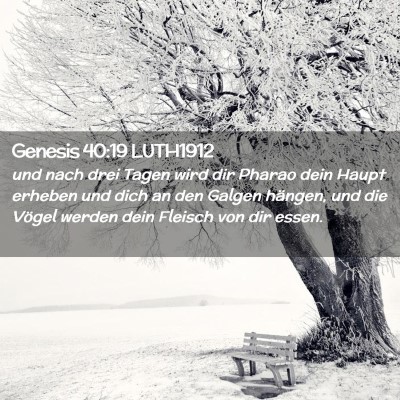 Picture 02 - Genesis 40:19 LUTH1912 - und nach drei Tagen wird dir Pharao dein Haupt - Bible Verse Picture
