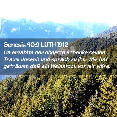 Picture 02 - Genesis 40:9 LUTH1912 - Da erzählte der oberste Schenke seinen Traum - Bible Verse Picture