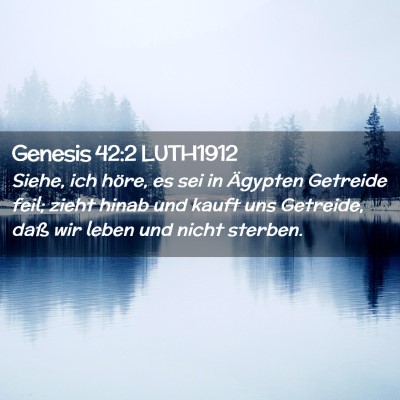 Picture 02 - Genesis 42:2 LUTH1912 - Siehe, ich höre, es sei in Ägypten Getreide - Bible Verse Picture