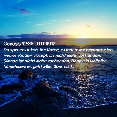 Picture 02 - Genesis 42:36 LUTH1912 - Da sprach Jakob, ihr Vater, zu ihnen: Ihr beraubt - Bible Verse Picture