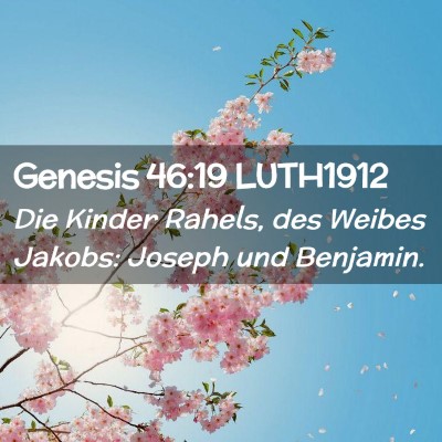 Picture 02 - Genesis 46:19 LUTH1912 - Die Kinder Rahels, des Weibes Jakobs: Joseph und - Bible Verse Picture