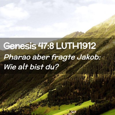Picture 02 - Genesis 47:8 LUTH1912 - Pharao aber fragte Jakob: Wie alt bist - Bible Verse Picture