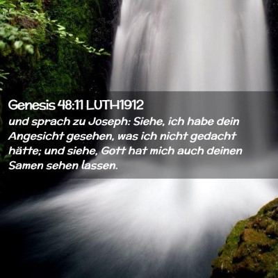 Picture 02 - Genesis 48:11 LUTH1912 - und sprach zu Joseph: Siehe, ich habe dein - Bible Verse Picture