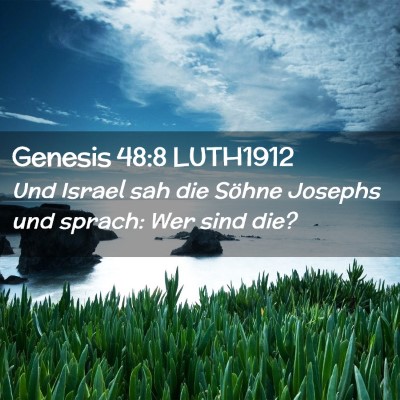 Picture 02 - Genesis 48:8 LUTH1912 - Und Israel sah die Söhne Josephs und sprach: Wer - Bible Verse Picture