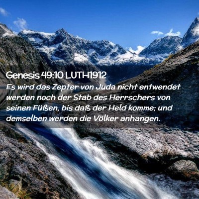 Picture 02 - Genesis 49:10 LUTH1912 - Es wird das Zepter von Juda nicht entwendet - Bible Verse Picture
