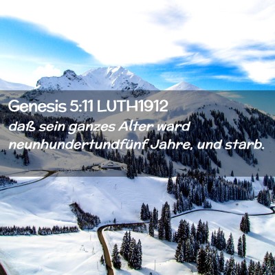 Picture 02 - Genesis 5:11 LUTH1912 - daß sein ganzes Alter ward neunhundertundfünf - Bible Verse Picture