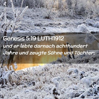 Picture 02 - Genesis 5:19 LUTH1912 - und er lebte darnach achthundert Jahre und zeugte - Bible Verse Picture