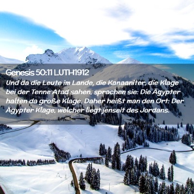 Picture 02 - Genesis 50:11 LUTH1912 - Und da die Leute im Lande, die Kanaaniter, die - Bible Verse Picture