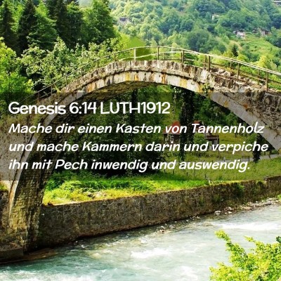 Picture 02 - Genesis 6:14 LUTH1912 - Mache dir einen Kasten von Tannenholz und mache - Bible Verse Picture