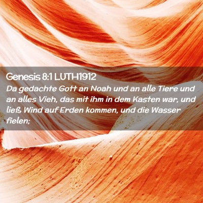 Picture 02 - Genesis 8:1 LUTH1912 - Da gedachte Gott an Noah und an alle Tiere und an - Bible Verse Picture