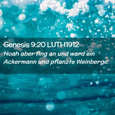 Picture 02 - Genesis 9:20 LUTH1912 - Noah aber fing an und ward ein Ackermann und - Bible Verse Picture
