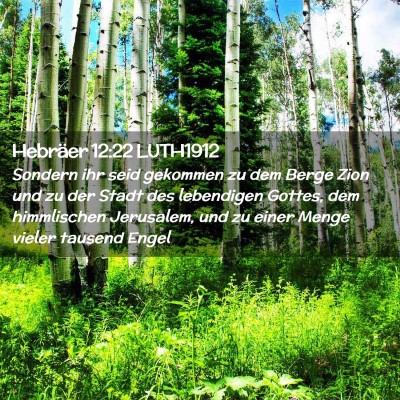 Picture 02 - Hebräer 12:22 LUTH1912 - Sondern ihr seid gekommen zu dem Berge Zion und - Bible Verse Picture