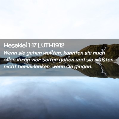 Picture 02 - Hesekiel 1:17 LUTH1912 - Wenn sie gehen wollten, konnten sie nach allen - Bible Verse Picture