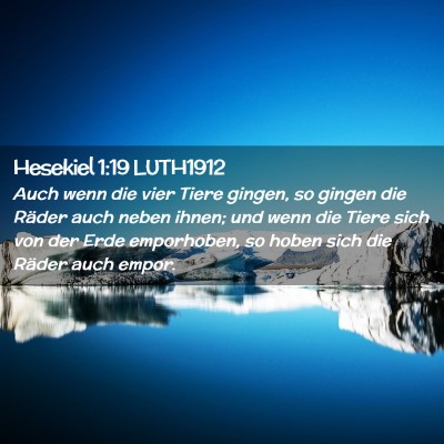 Picture 02 - Hesekiel 1:19 LUTH1912 - Auch wenn die vier Tiere gingen, so gingen die - Bible Verse Picture