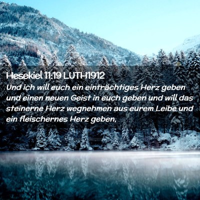 Picture 02 - Hesekiel 11:19 LUTH1912 - Und ich will euch ein einträchtiges Herz geben - Bible Verse Picture