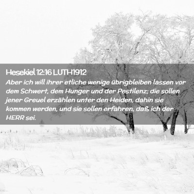 Picture 02 - Hesekiel 12:16 LUTH1912 - Aber ich will ihrer etliche wenige übrigbleiben - Bible Verse Picture