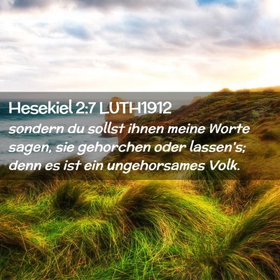 Picture 02 - Hesekiel 2:7 LUTH1912 - sondern du sollst ihnen meine Worte sagen, sie - Bible Verse Picture