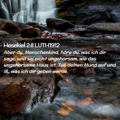 Picture 02 - Hesekiel 2:8 LUTH1912 - Aber du, Menschenkind, höre du, was ich dir - Bible Verse Picture